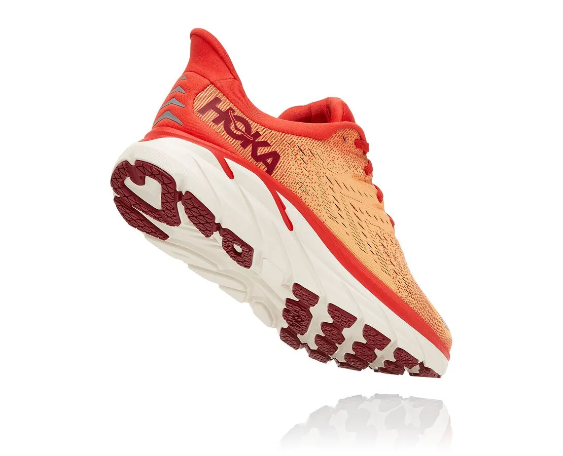 Hoka One One scarpa da corsa da uomo Clifton 8 1119393/FBOR rosso arancio mountainous