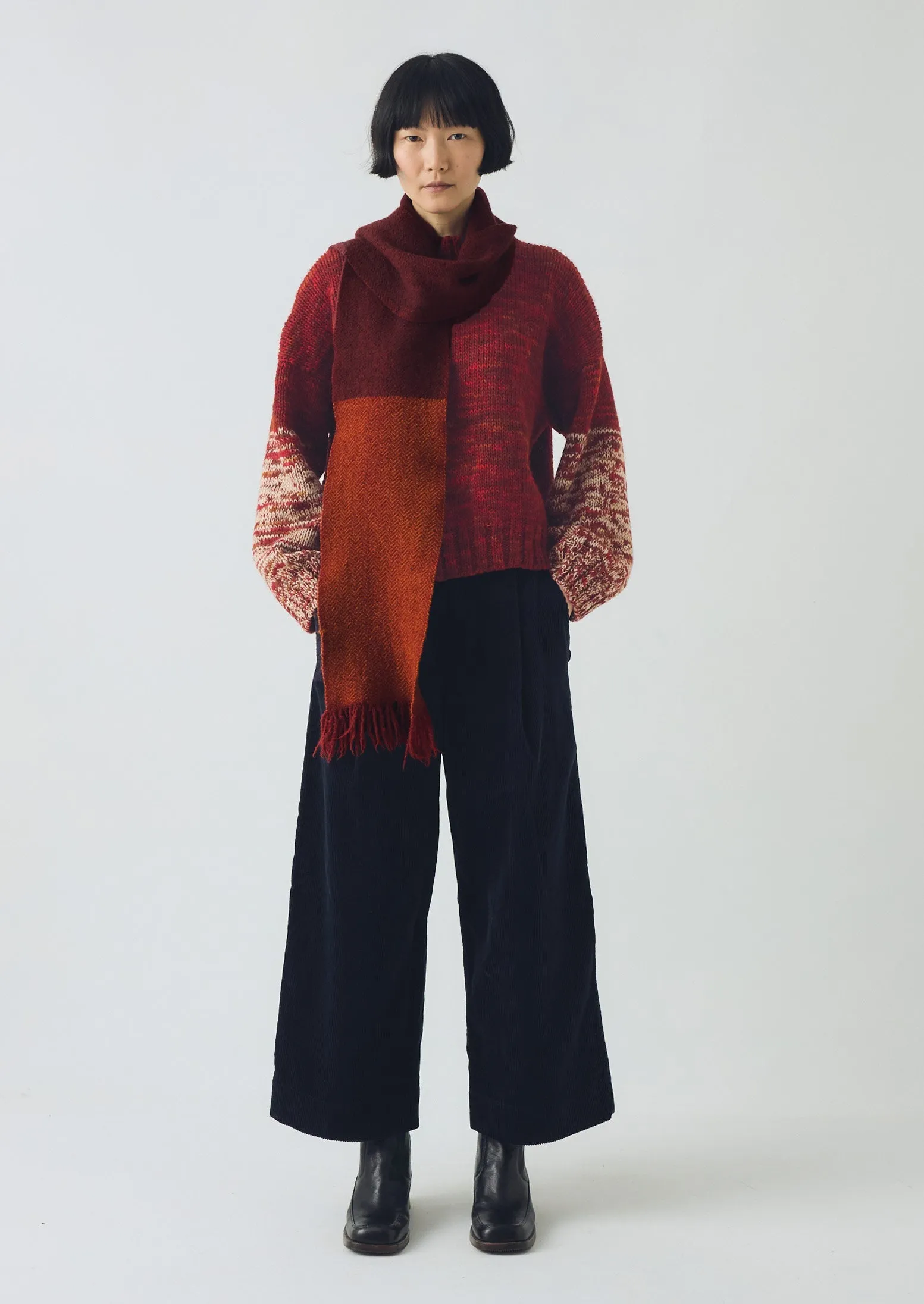 Organic Cord Pleat Front Pants | Midnight breath easy Daily Motion