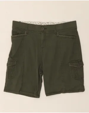 Movement Ready Urban Flex LEE Womens Cargo Shorts US 12 Large W34 Green Cotton