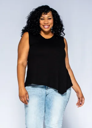 Upgradeable Shell Tunic Double Slant Hem Top