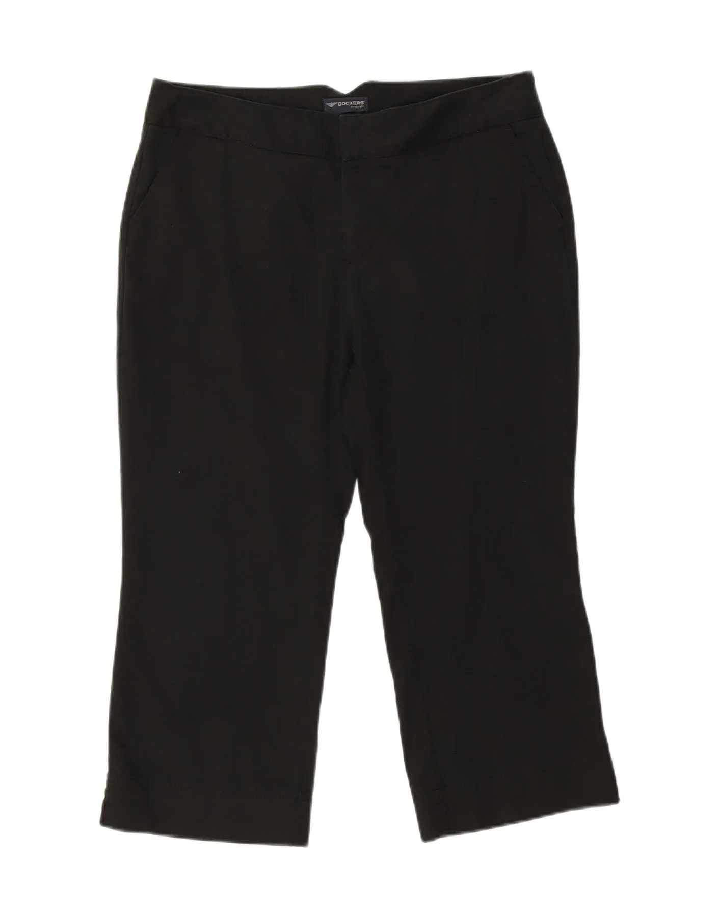 DOCKERS Womens Petite Bermuda Shorts US 14 XL W32 Black Cotton easy-care item Casual Layers