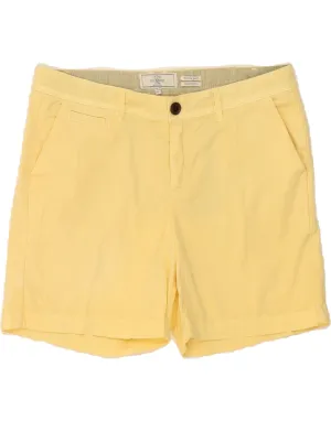 FAT FACE Womens Garment Dyed Chino Shorts UK 12 Medium W34  Yellow Cotton Dynamic Tension Control