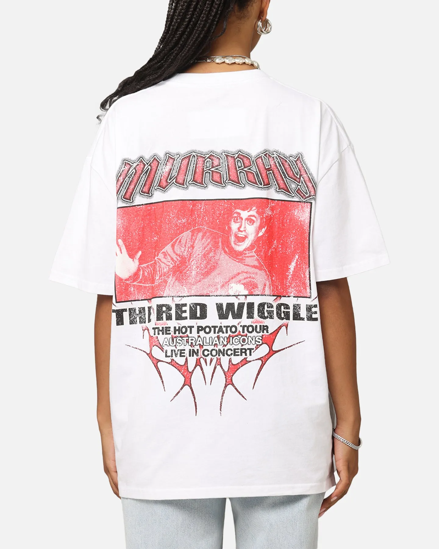 Goat Crew X The Wiggles Red Wiggle Heavy T-Shirt White Perfect Comfort Wear