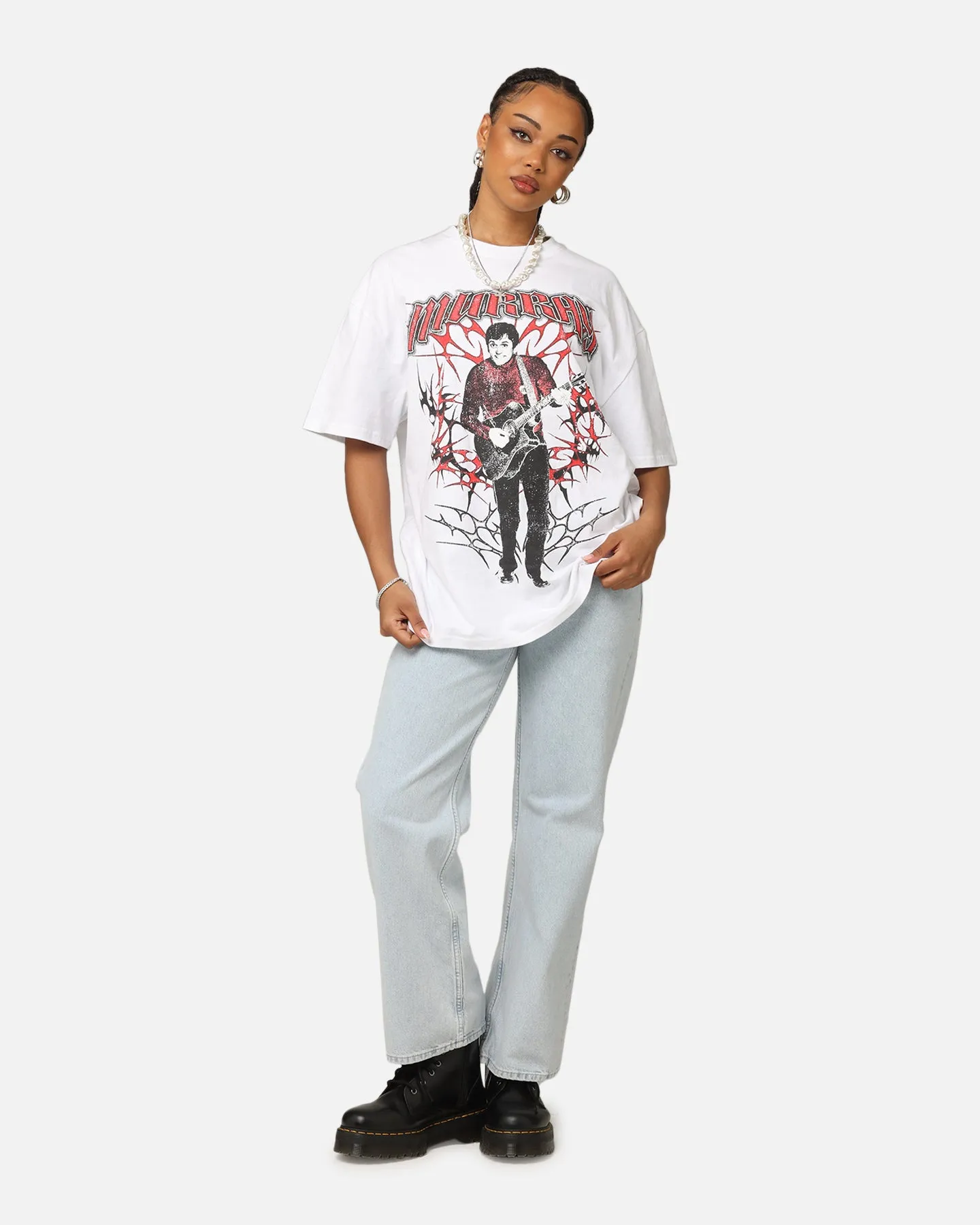 Comfortable Layering Goat Crew X The Wiggles Red Wiggle Heavy T-Shirt White