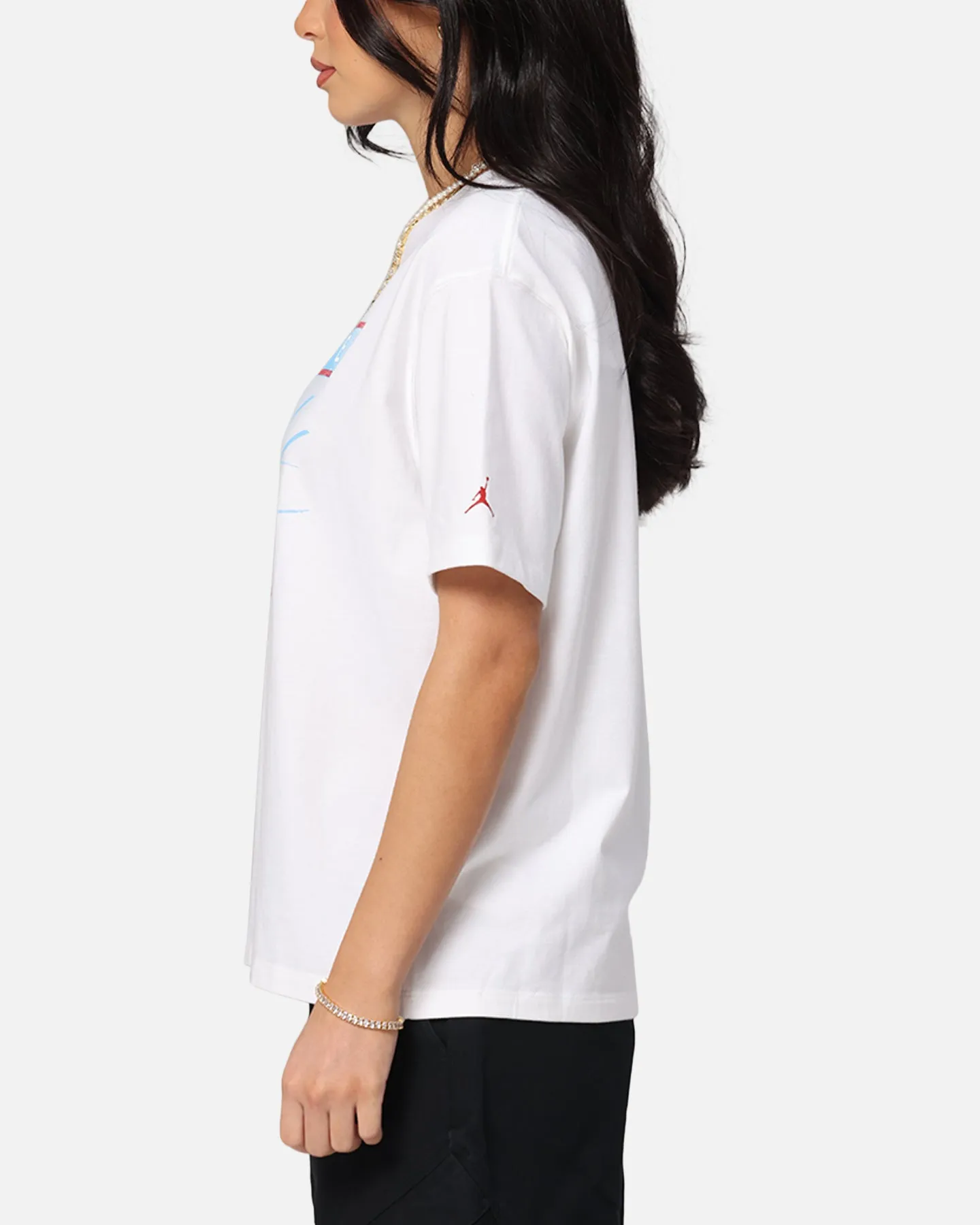 FadeResistant Coating Jordan Women's Jumpman Flight Heritage Graphic T-Shirt White