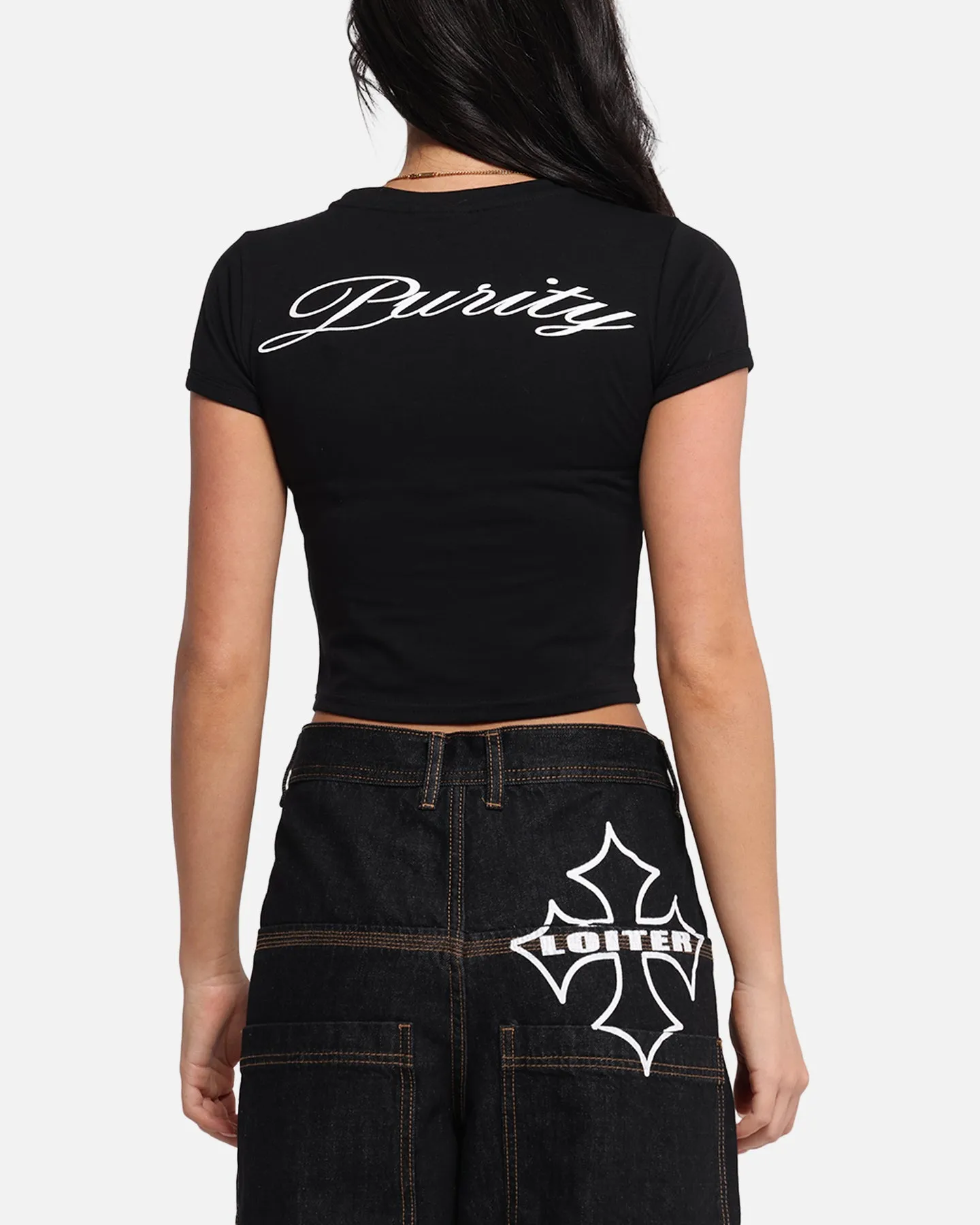 Loiter Women's Purity Baby T-Shirt Black Holiday Trend Light Trend