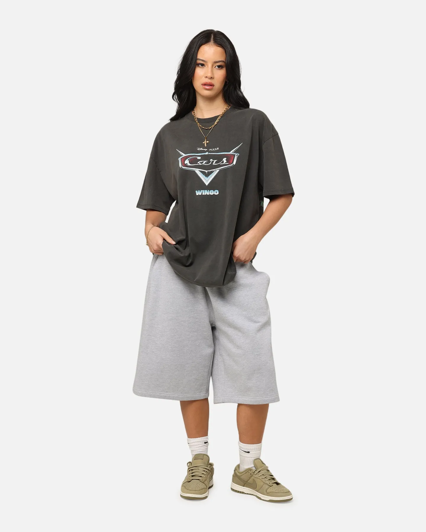 Goat Crew Disney And Pixar Cars Wingo Heavy T-Shirt Black Wash Embroidered Details Essential Casual