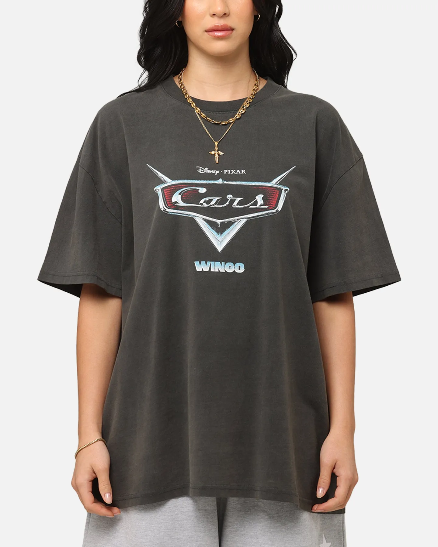Goat Crew Disney And Pixar Cars Wingo Heavy T-Shirt Black Wash Relaxing Fit Soft Comfort Wear