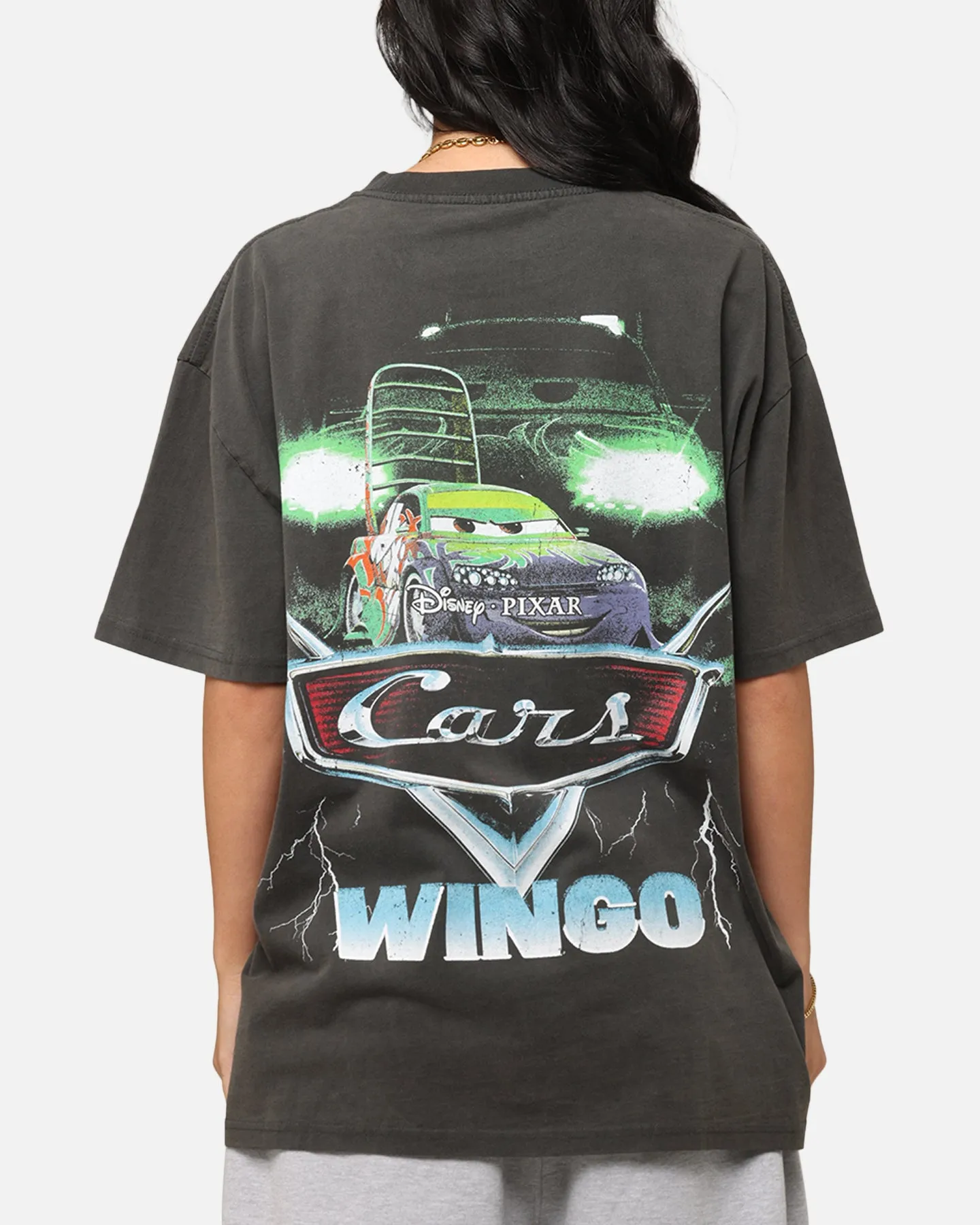 Goat Crew Disney And Pixar Cars Wingo Heavy T-Shirt Black Wash Durable Stitching