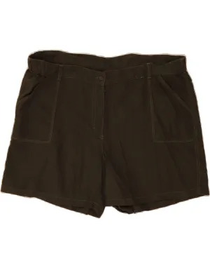 Lightweight Material Easy Style MARKS & SPENCER Womens Chino Shorts UK 22 3XL W44  Khaki Linen