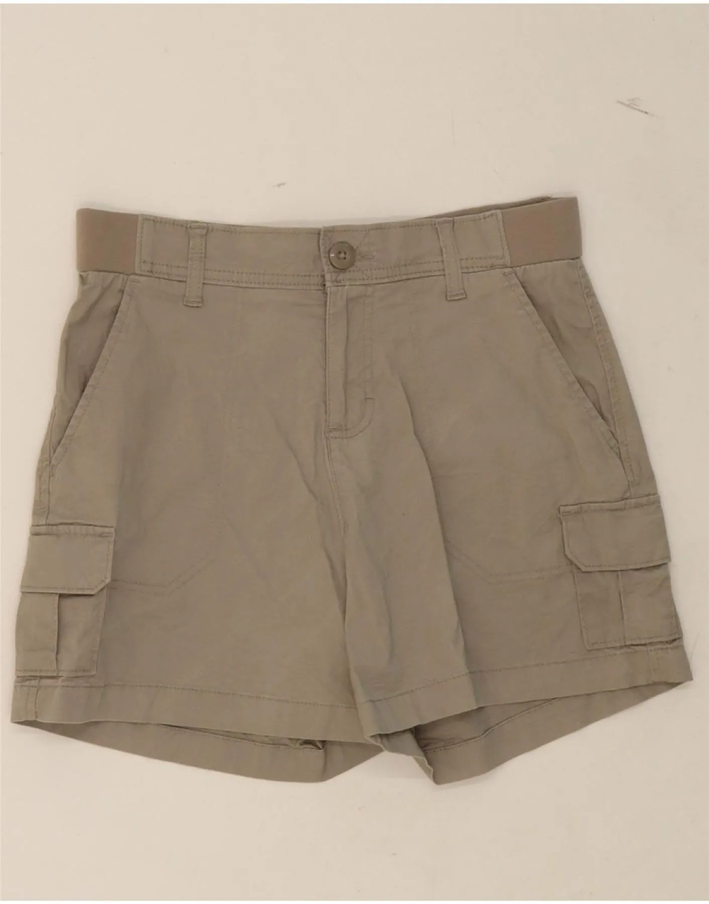 LEE Womens Cargo Shorts W30 Medium Grey Organic Cotton Outdoor Fit