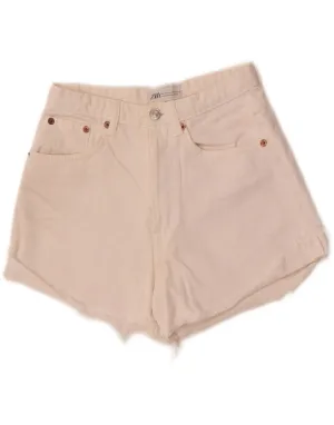 ZARA Womens Denim Shorts EU 34 2XS W24 White transportation industry