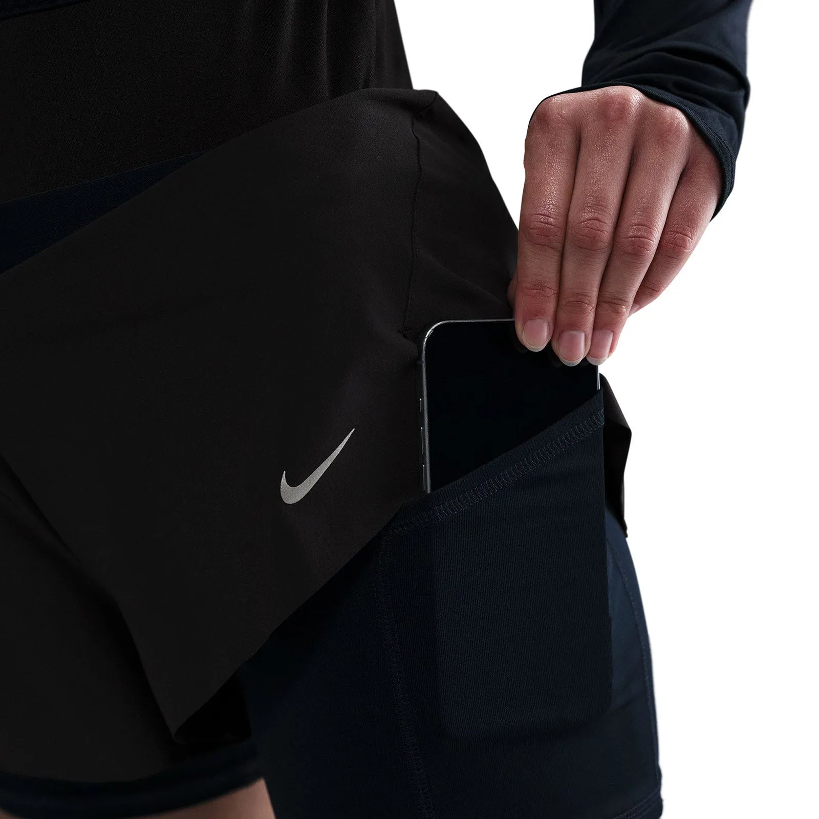 Tagless Labeling Nike Swift Womens Dri-FIT Mid-Rise 2-in-1 Running Shorts