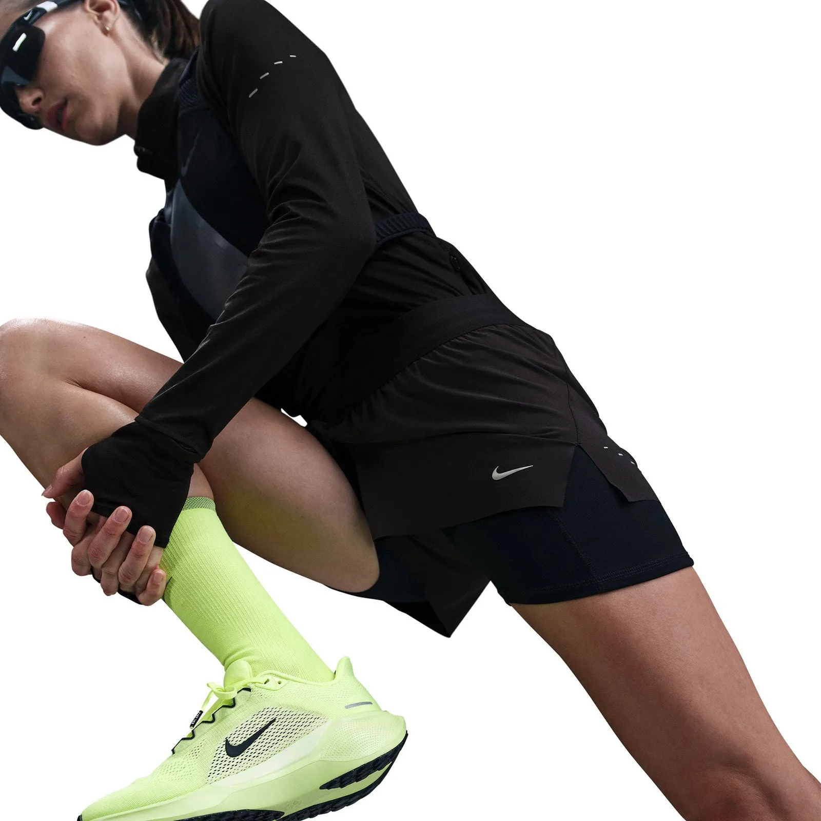 shorts set Nike Swift Womens Dri-FIT Mid-Rise 2-in-1 Running Shorts