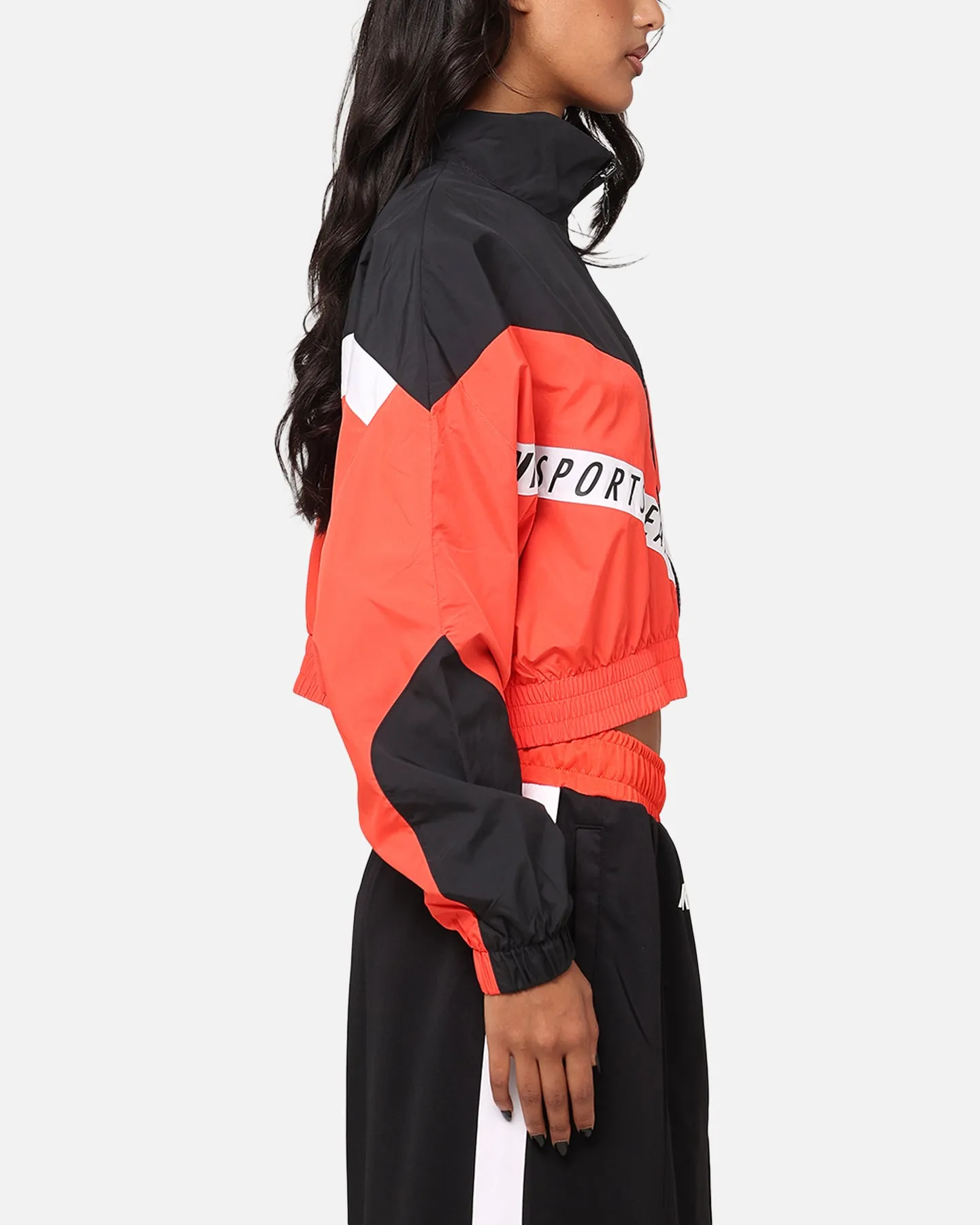 Nike Women's Sportswear Woven Street Jacket Light Crimson/Black/White Dream