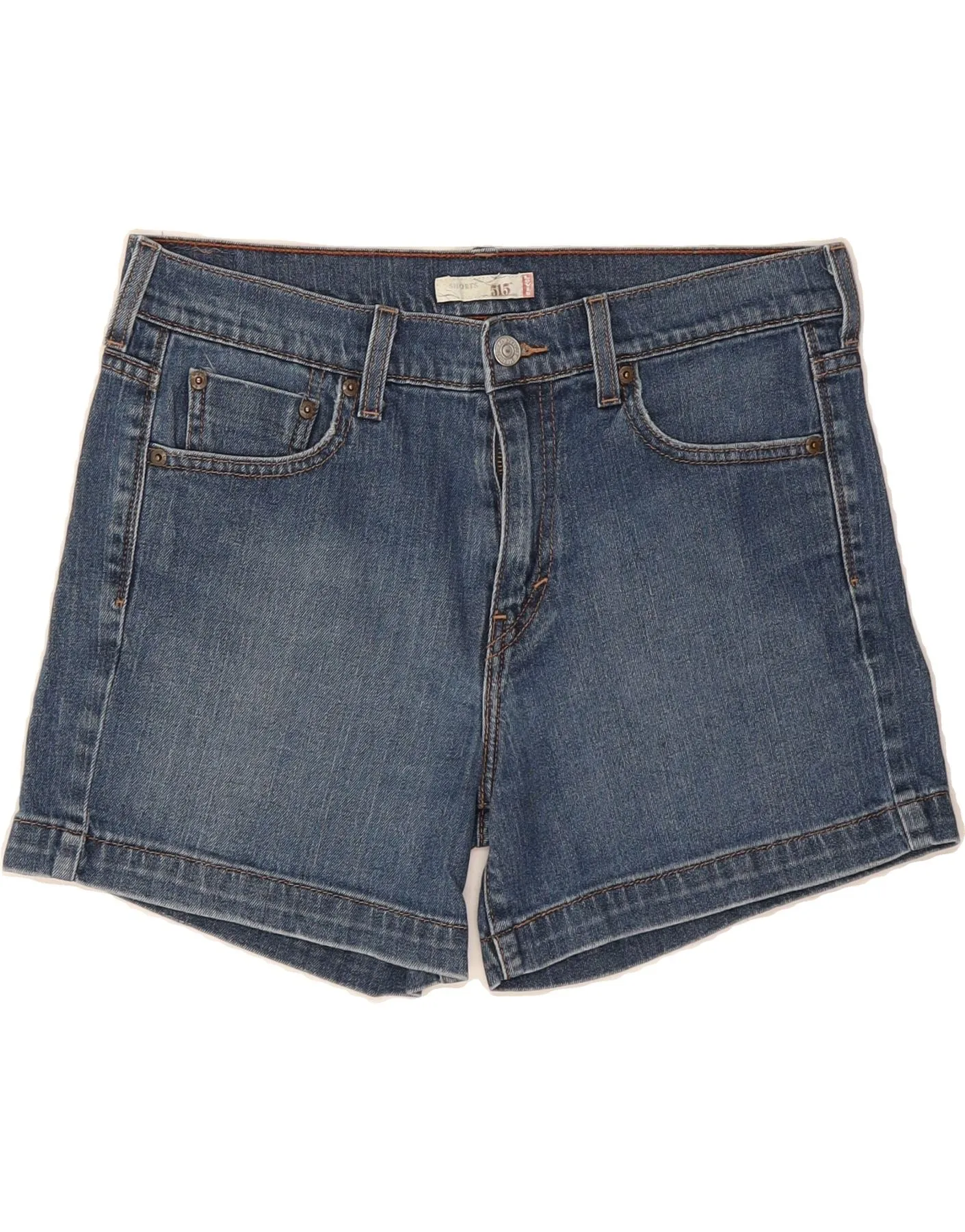 RollUpFasten petite size LEVI'S Womens 515 Denim Shorts US 10 Large W32 Blue Cotton