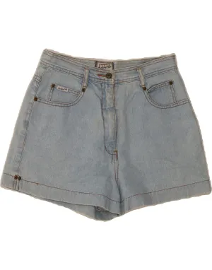 Freestyle Fit Seamless Design BEVERLY HILLS Womens Wide Leg High Waist Denim Shorts W40 2XL Blue Cotton