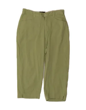 Impact Absorbing Padding LEE Womens Khakis High Waist Bermuda Shorts US 12 Large W30  Green Cotton