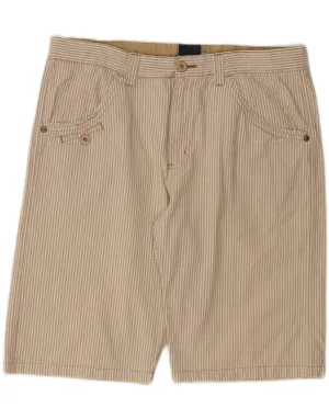 Easy Layer LOTTO Womens Chino Shorts UK 18 XL W34 Beige Striped