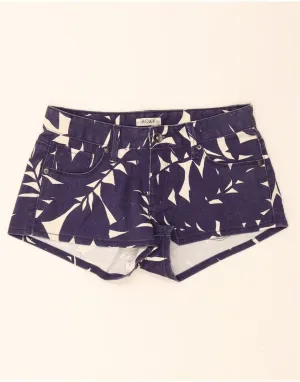 Airy Touch Quick Movement Fit ROXY Womens Abstract Pattern Denim Shorts W26 Small  Navy Blue Cotton