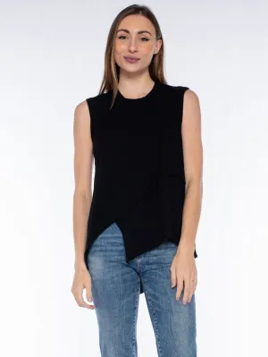 Crossover Hem Shirttail Shell multi - layer storage day operation