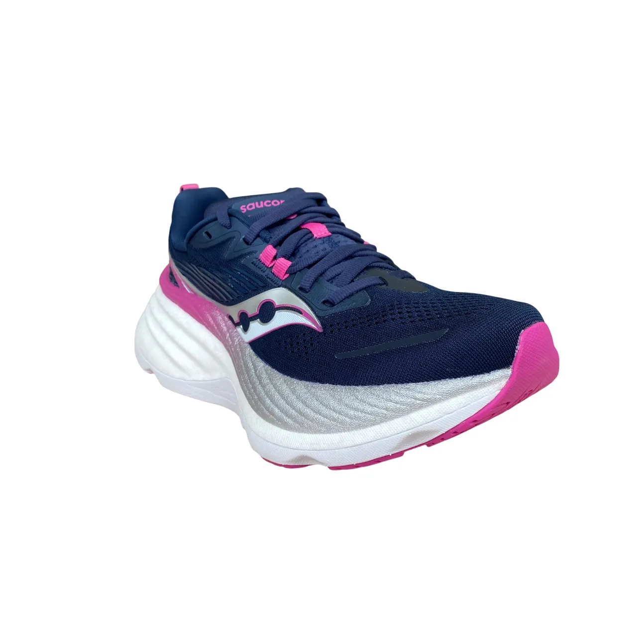 Saucony scarpa da corsa da donna Hurricane 24 S10933-161 blu-fucsia lightweight - upper - feature shoes Secure Heel Lock