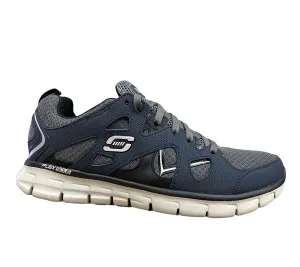 Skechers scarpa da ginnastica da uomo Synergy Gridiron 51197 NVGY blu-grigio Memory Foam Ankle Support