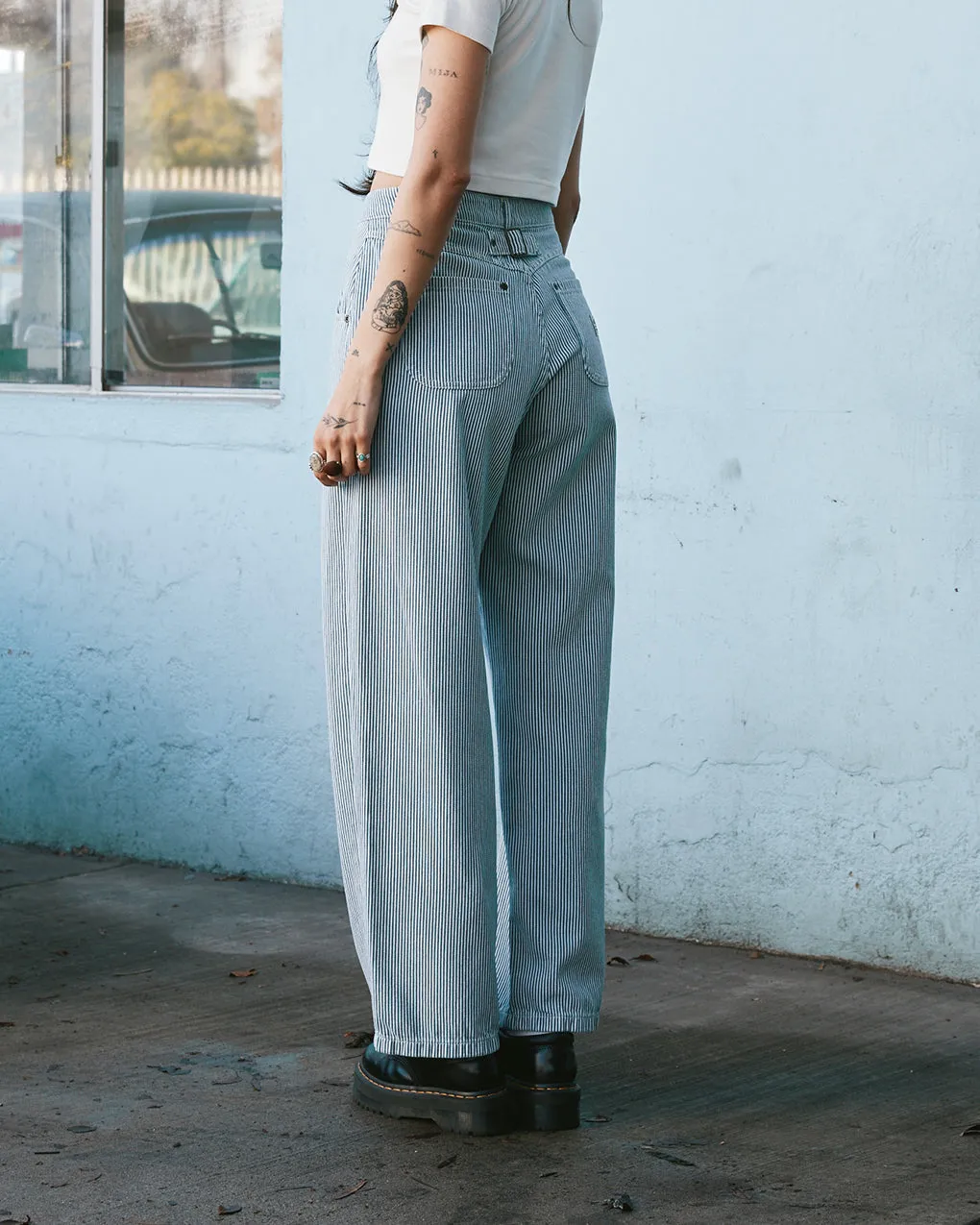 Relaxed Look Nomad Pant - Blue Hickory Stripe