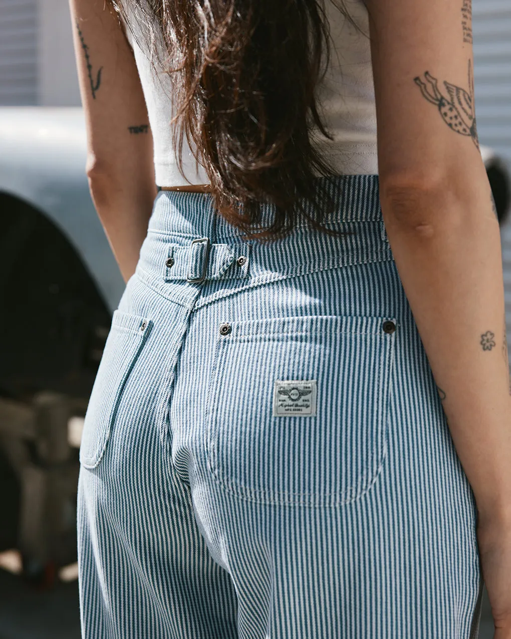 Nomad Pant - Blue Hickory Stripe Cozy Fit