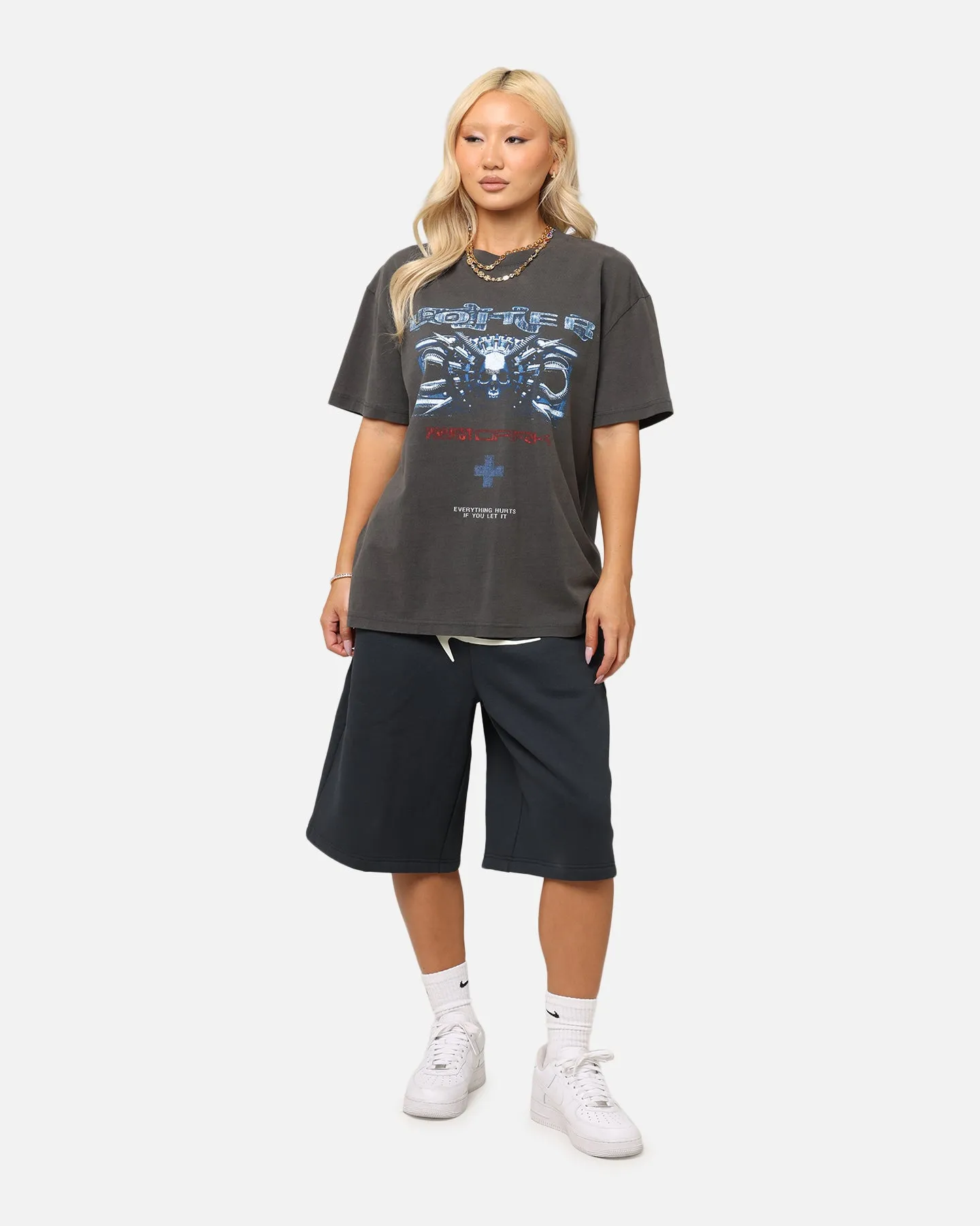 Travel Comfort HeatResistantMaterial Loiter Void Vintage T-Shirt Black Wash