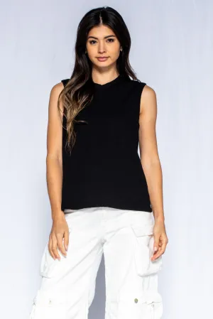 Moisture Control Lining Slim Fit Sleeveless Shell Top