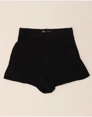ZARA Womens Casual Shorts Small W28  Black HighBackRise