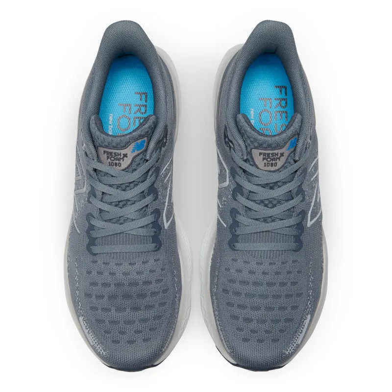Minimalist Profile running in a track meet shoes Fresh Foam X 1080v12 - Steele with Serene Blue and Lead - Men's