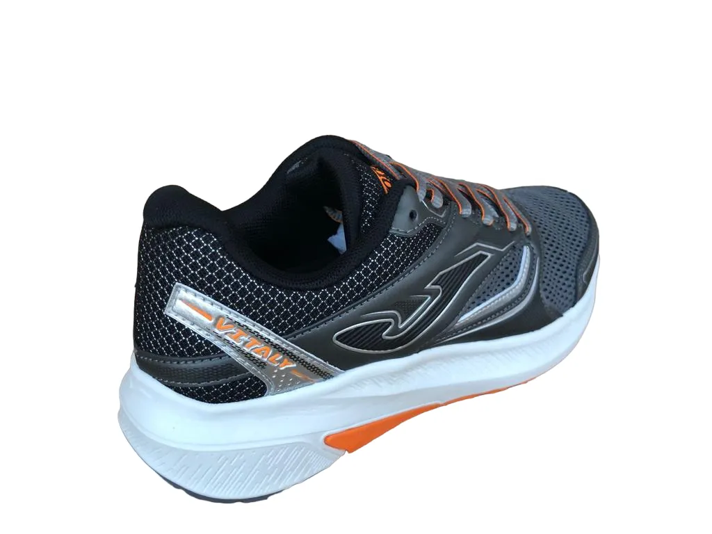 Joma scarpa da corsa da uomo Vitaly 2328 grigio nero arancio Impact Absorbing Heel Sports Footwear