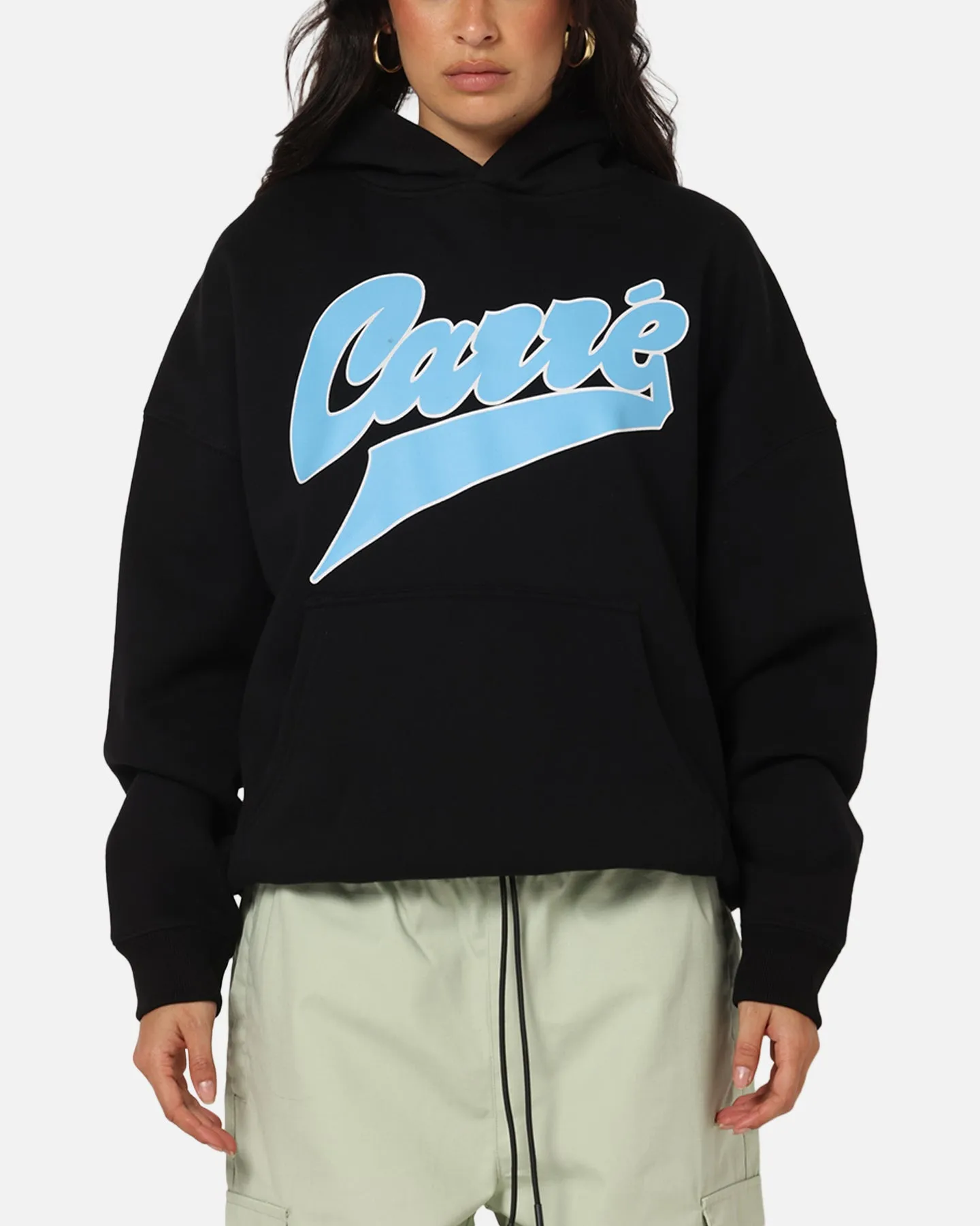 Carre Slugger Script Hoodie Black football attire