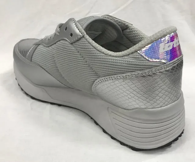 Lotto scarpa sneakers da donna Record Edge T0076 argento ground - feel - feature shoes