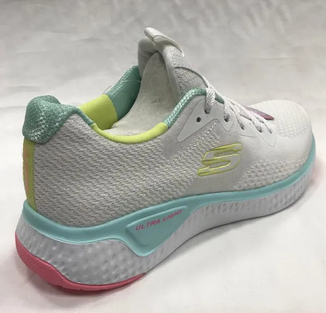 Rubberized Edge Guard Skechers scarpa sportiva da donna Solar Fuse Brisk Escape 13328WMLT bianco