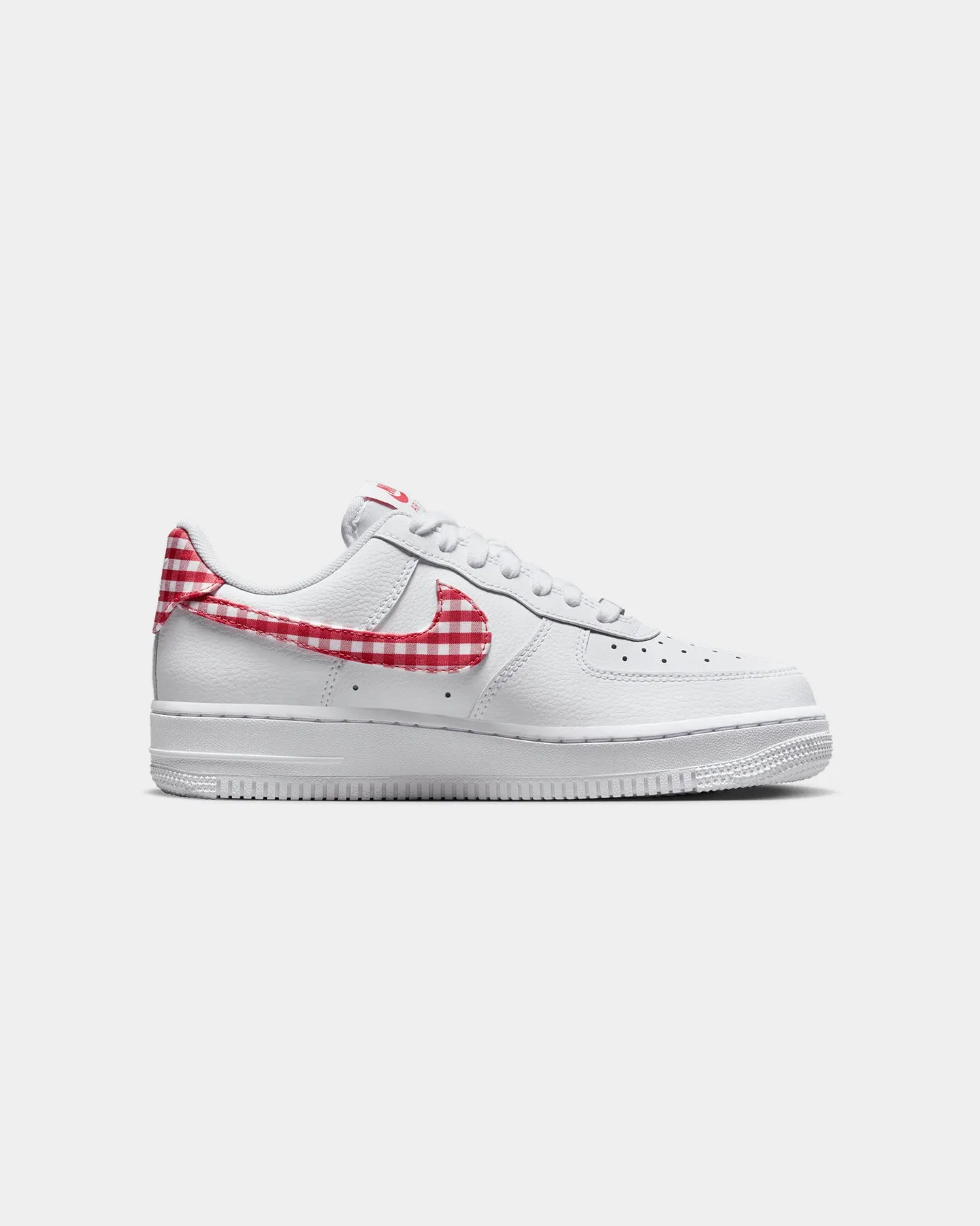 Star Mood Nike Women's Air Force 1 '07 "Gingham Plaid" White/Mystic Red