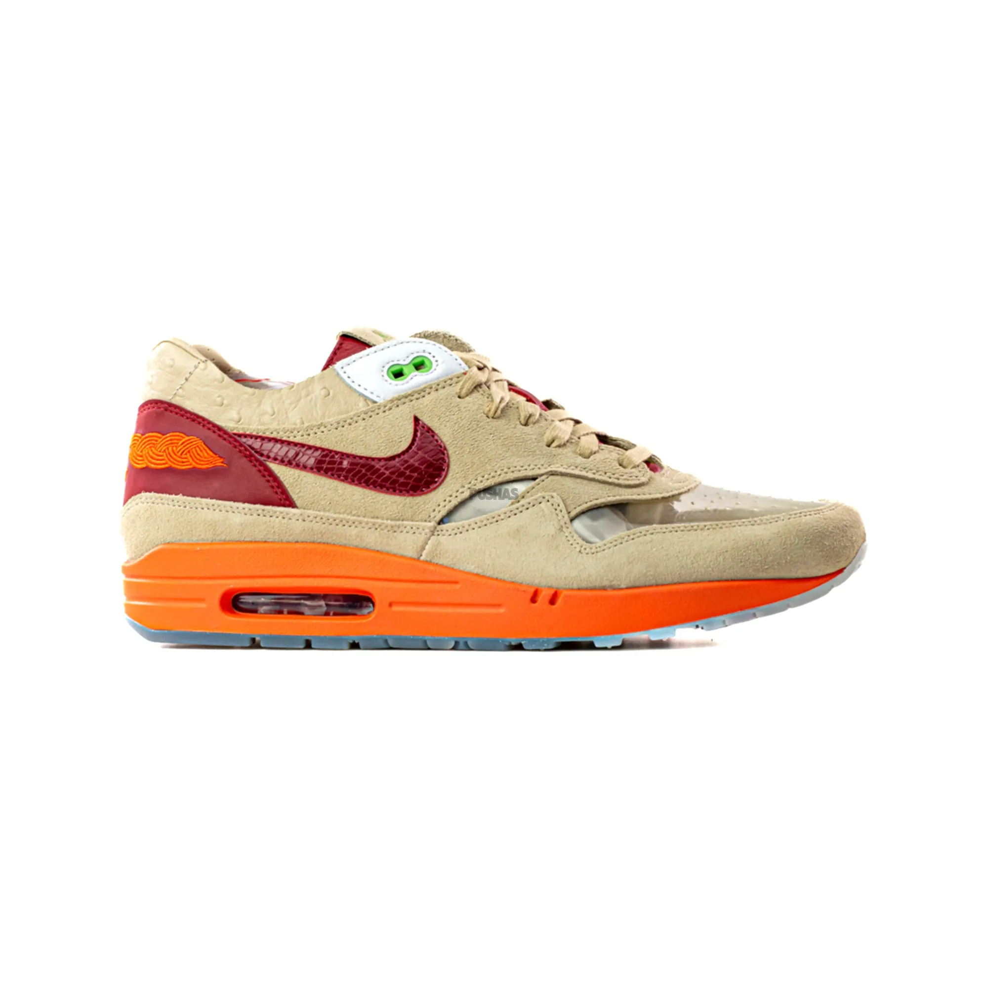 Air Max 1 x Clot 'Kiss of Death' (2021) Flex Grooves Design Anti Odour Technology