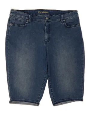 Work Ready TOMMY BAHAMA Womens Denim Bermuda Shorts W36 XL Blue Cotton