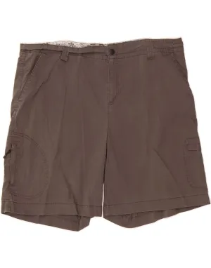 Slim performance EDDIE BAUER Womens Cargo Shorts US 18 2XL W40 Brown Cotton