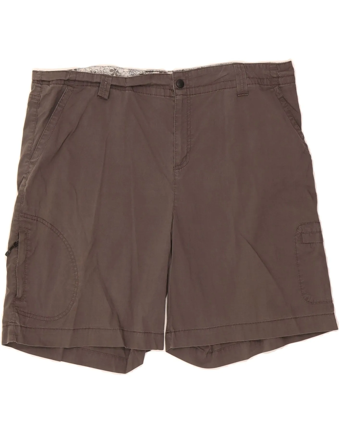 Slim performance EDDIE BAUER Womens Cargo Shorts US 18 2XL W40 Brown Cotton