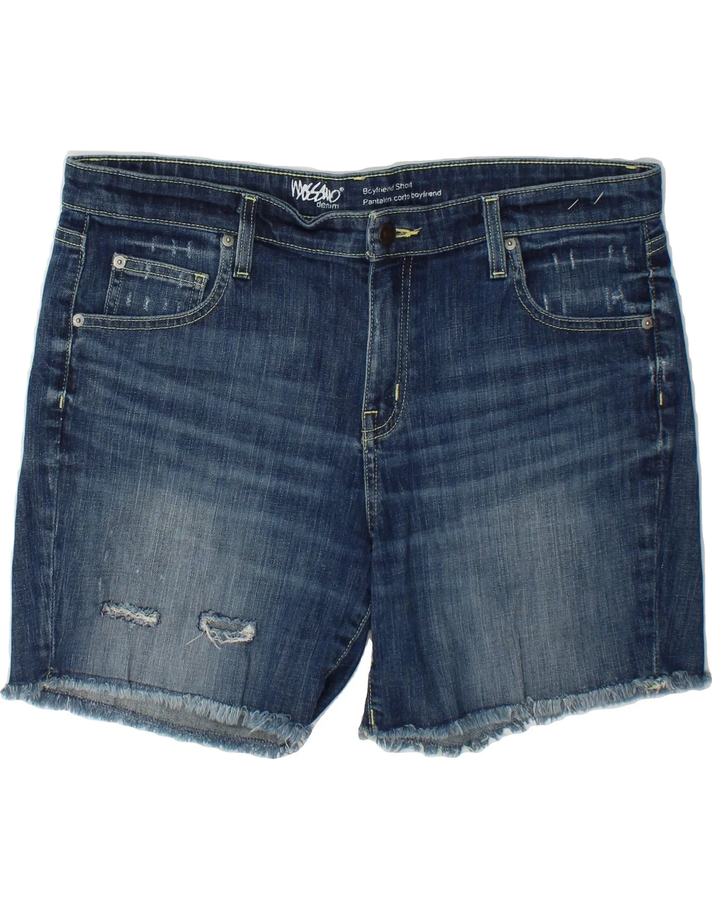 Casual Style Mother's Day gift MOSSIMO Womens Boyfriend Distressed Denim Shorts US 14 Large W32  Blue