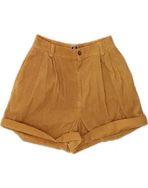 snowboard clothing NANTUCKET ISLAND Womens High Waist Corduroy Shorts IT 42 Medium W26 Brown