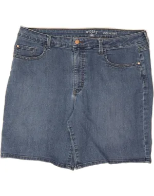 Sweat Wicking Channels LEE Womens Riders Mid Rise Denim Shorts W38 XL Blue