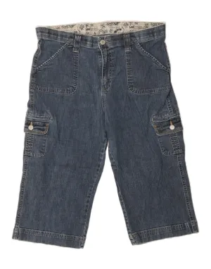 Odor Resistant Treatment LEE Womens Denim Cargo Bermuda Shorts W36 XL  Blue Cotton