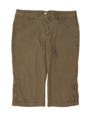 young adults Bold colors DOCKERS Womens Curvy Mid Rise Bermuda Shorts US 12 Large W34  Khaki Cotton