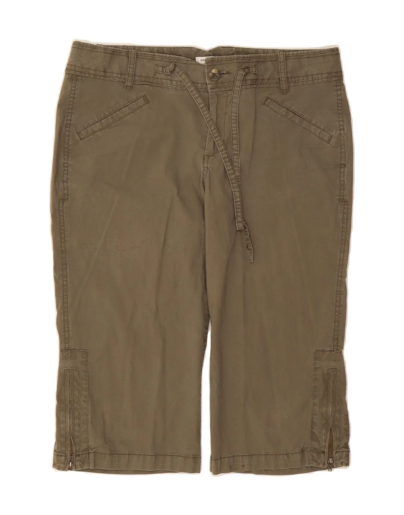 young adults Bold colors DOCKERS Womens Curvy Mid Rise Bermuda Shorts US 12 Large W34  Khaki Cotton