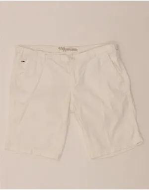 TOMMY HILFIGER Womens Chino Shorts W34 Large  White Cotton All Day Classic Fit