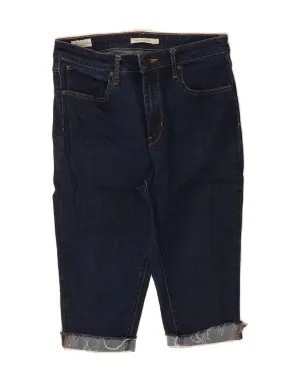 LEVI'S Womens 721 Denim High Rise Bermuda Shorts W31 Medium Navy Blue Active Wear Active Movement